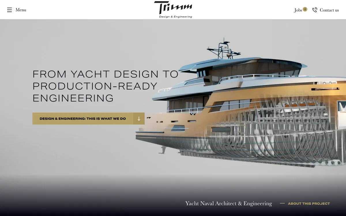 Homepage van Trimm Design